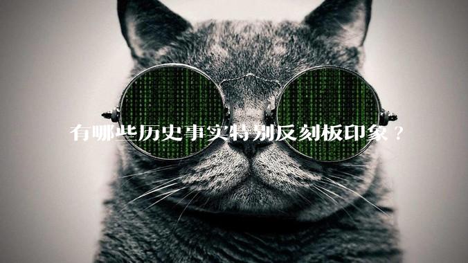 有哪些历史事实特别反刻板印象?